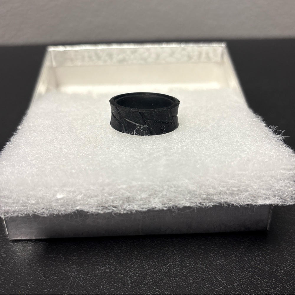 Black Men's Silicone Ring, Size 9.5-10